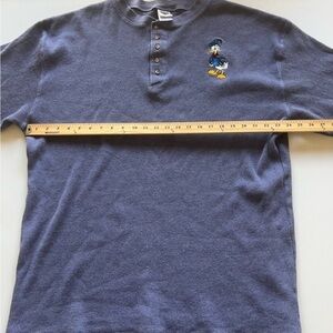 Vtg‎ Disney Store Donald Duck Thermal Men's Size 2XL Blue 100% Cotton (B4)